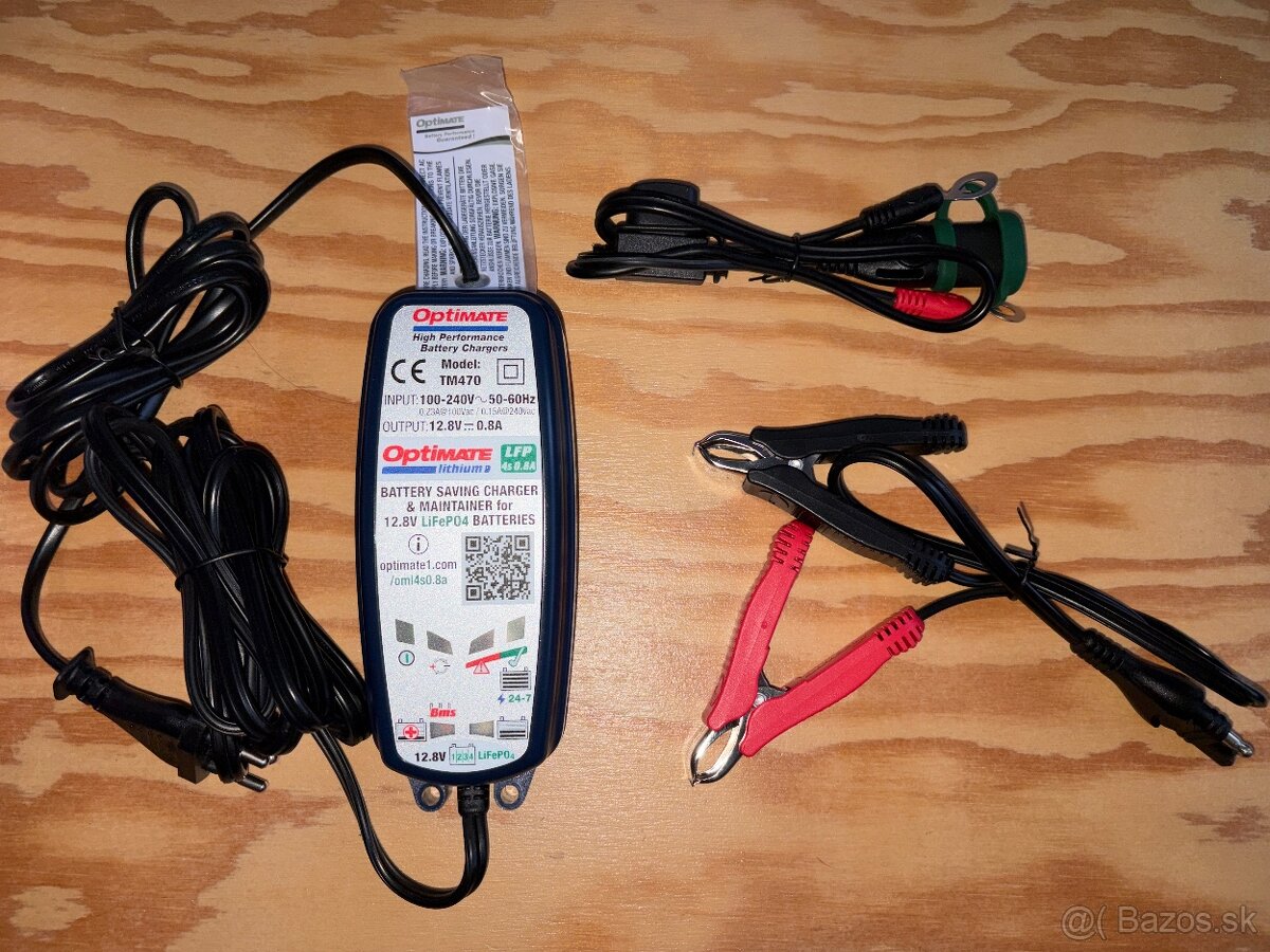 Motonabijacka OPTIMATE Lithium 4s, 12V - 0.8A, TM470 - 2