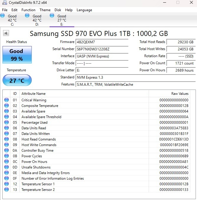 Predam Samsung 970 EVO Plus 1TB - 2