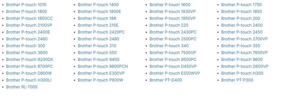 Sada kompatibilních pásek pro BROTHER P-touch - 2