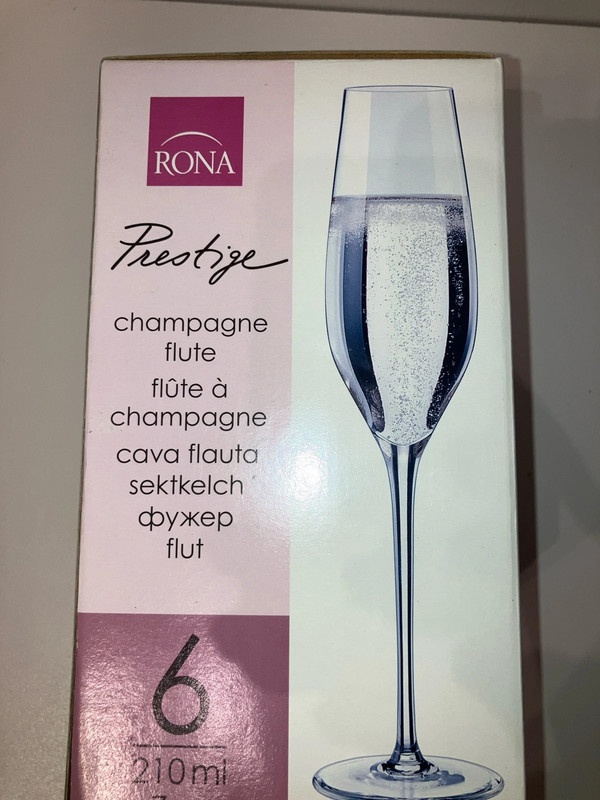 Nove nepouzite 6 ks pohare na sekt, proseco, flauta - 2
