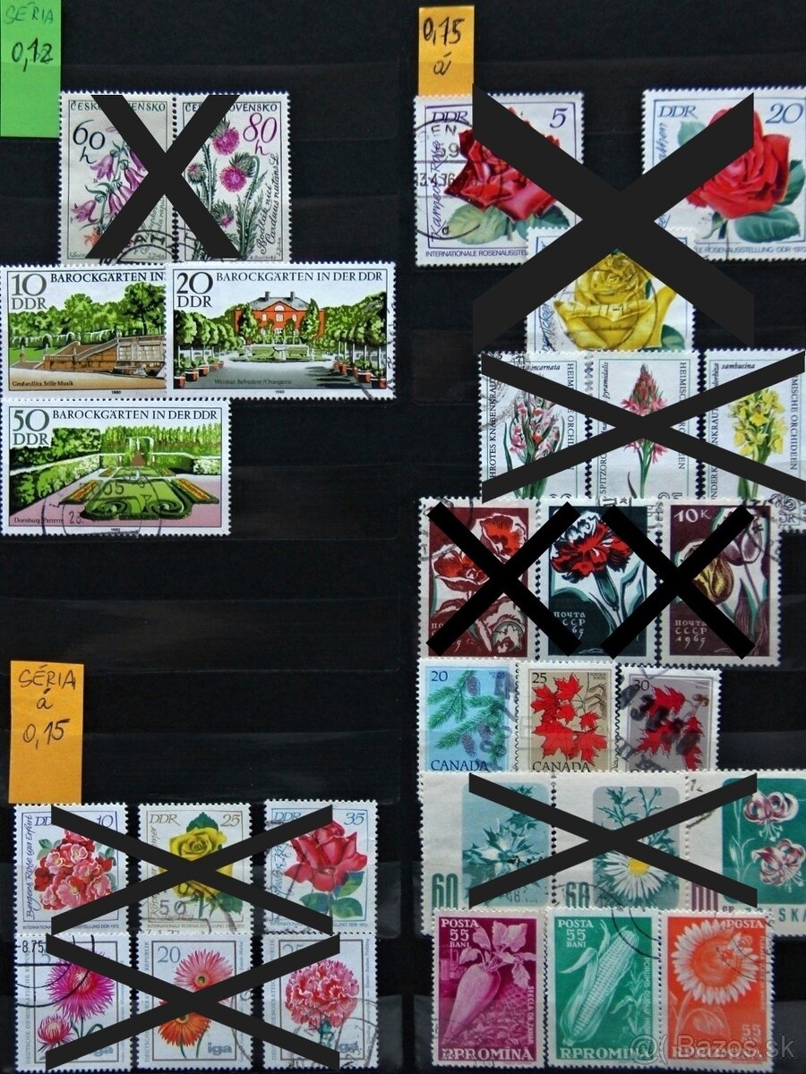 Známky - flóra - série 1 - 2