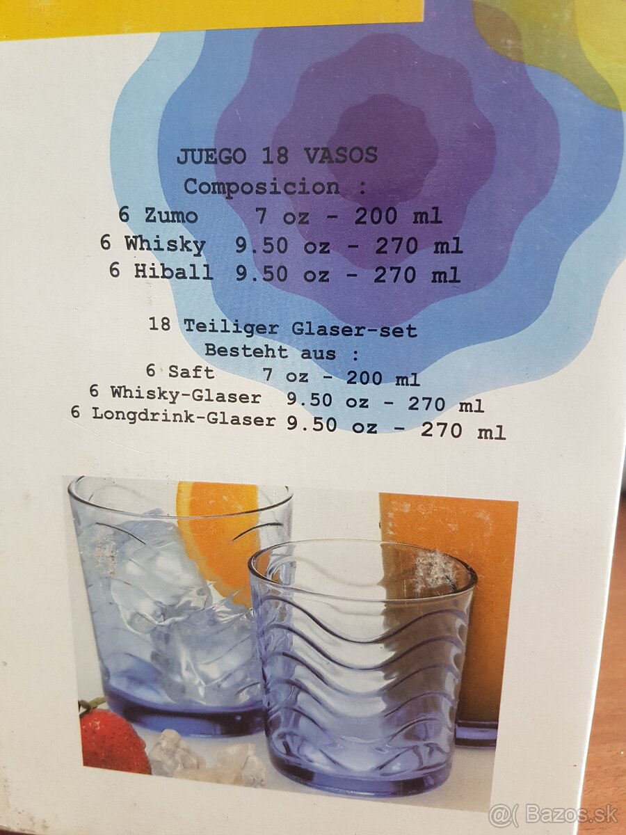 sada 18 sklenených pohárov - 2