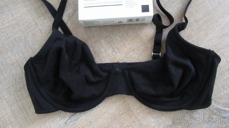 nová čierna podprsenka s kosticami, Tchibo, 80B - 2