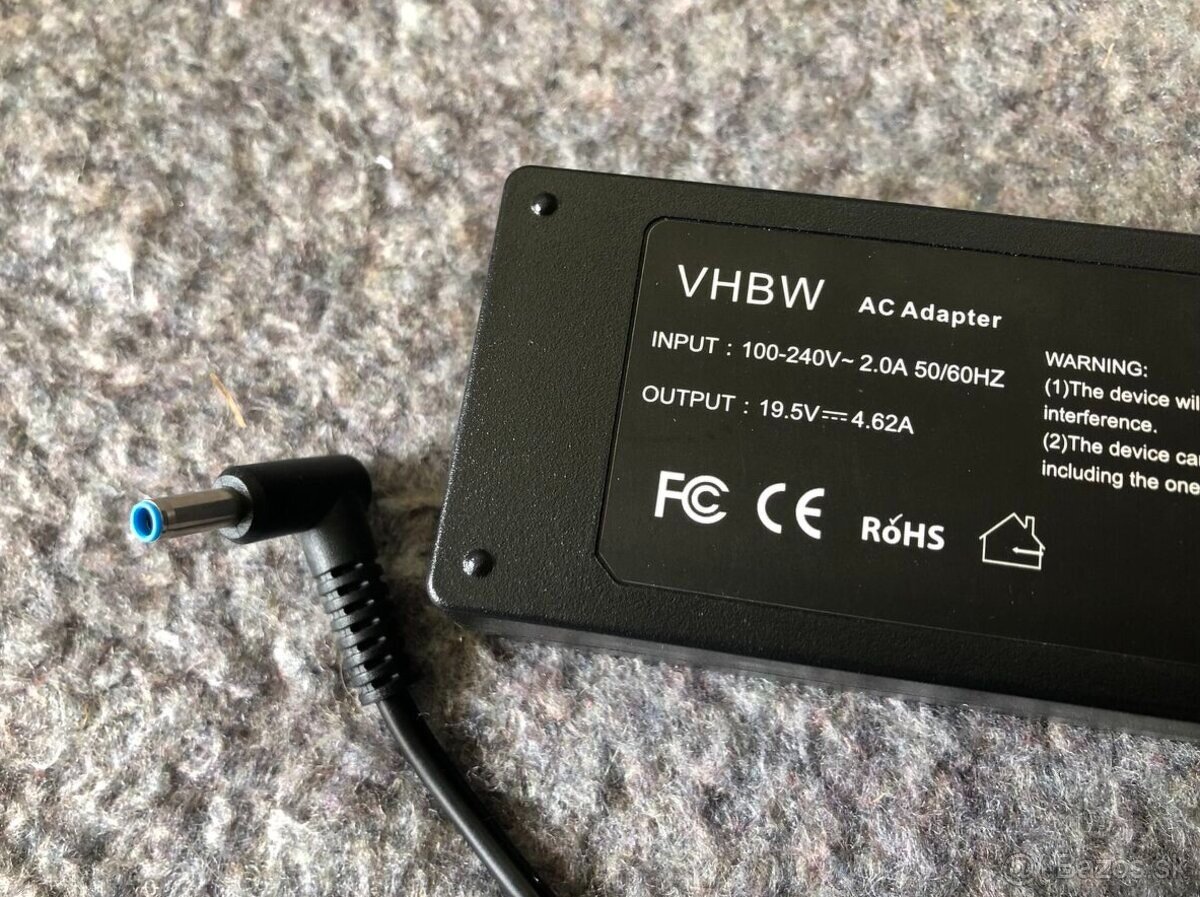 Nabíjačka na notebook HP 19,5V 3,33A 4,62A modrá tenká . - 2