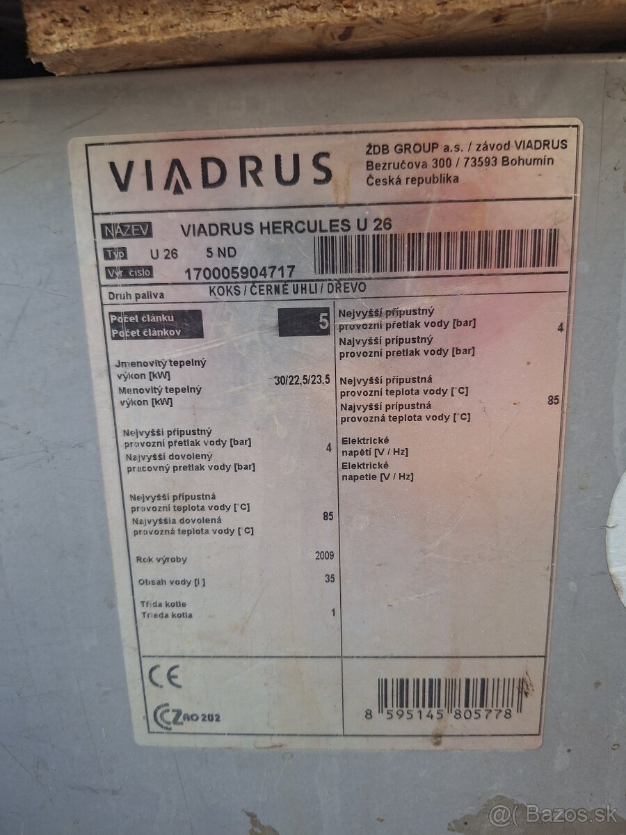 Kotol viadrus hercules U26 - 2