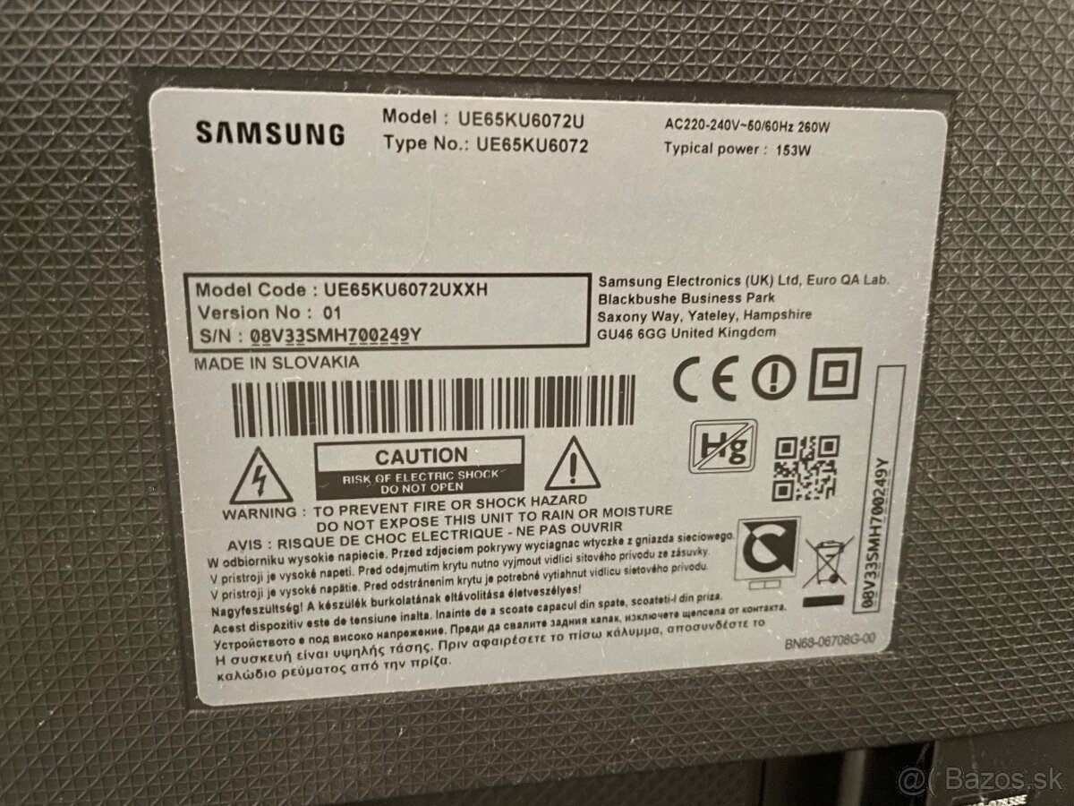 Predám Samsung LED TV 65" - 2