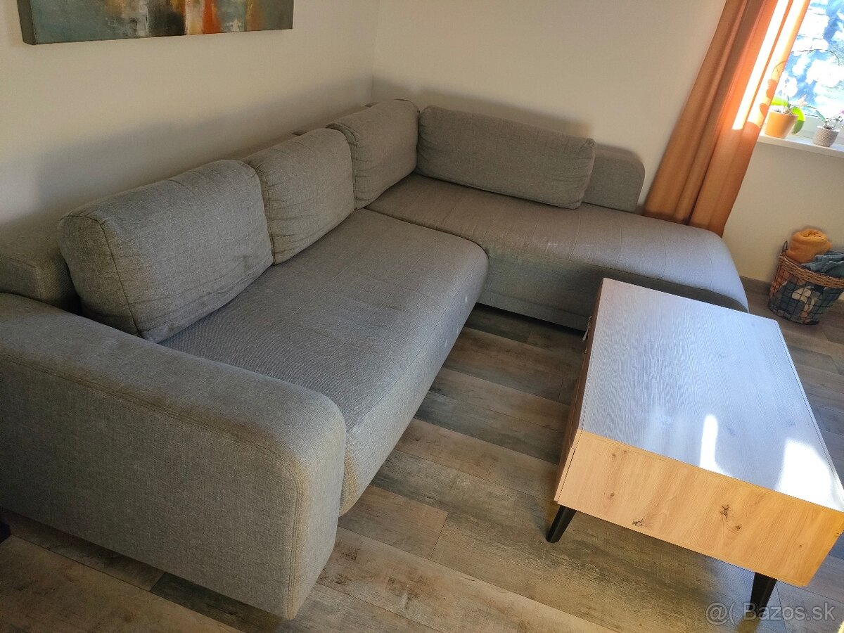 Sivá sedačka 2,95m x 2,20m - 2