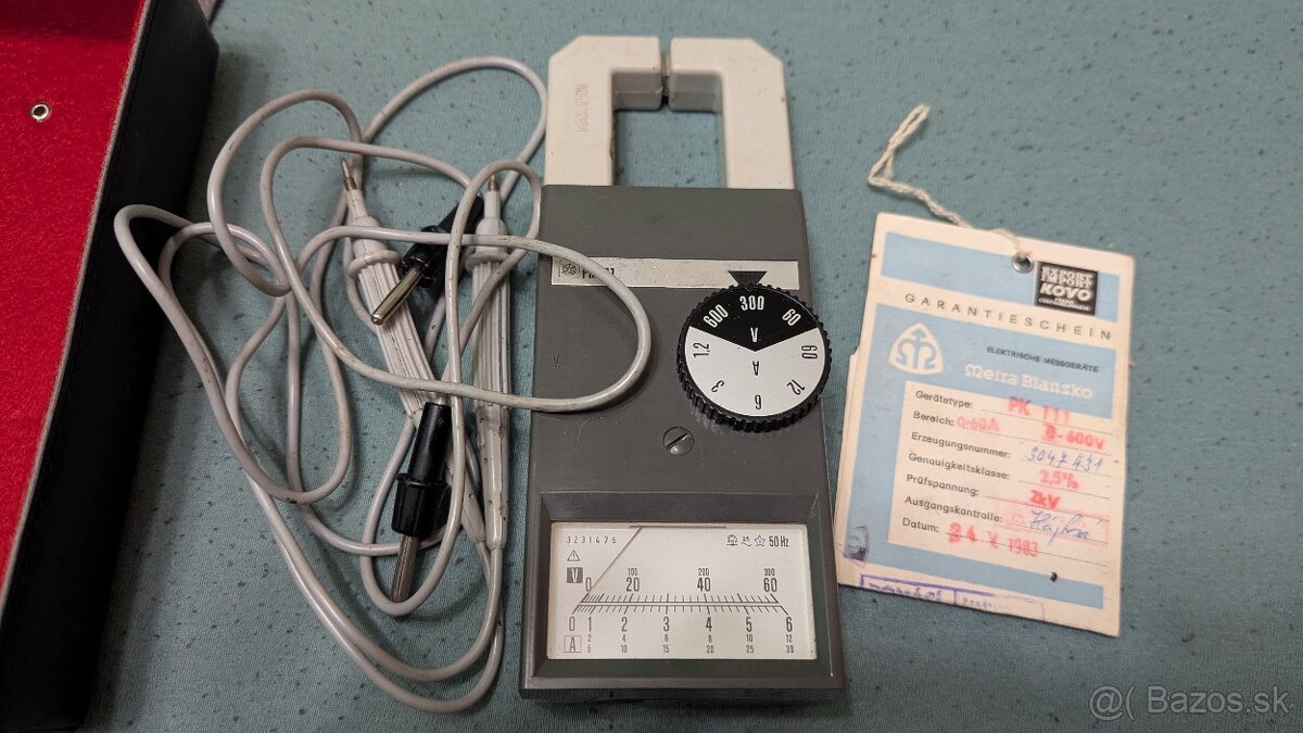 Kliešťový ampérmeter Metra Blansko PK 111 - 2