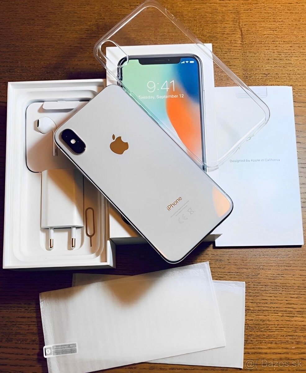 iPhone X Stříbrná BATERIE 100% TOP - 2
