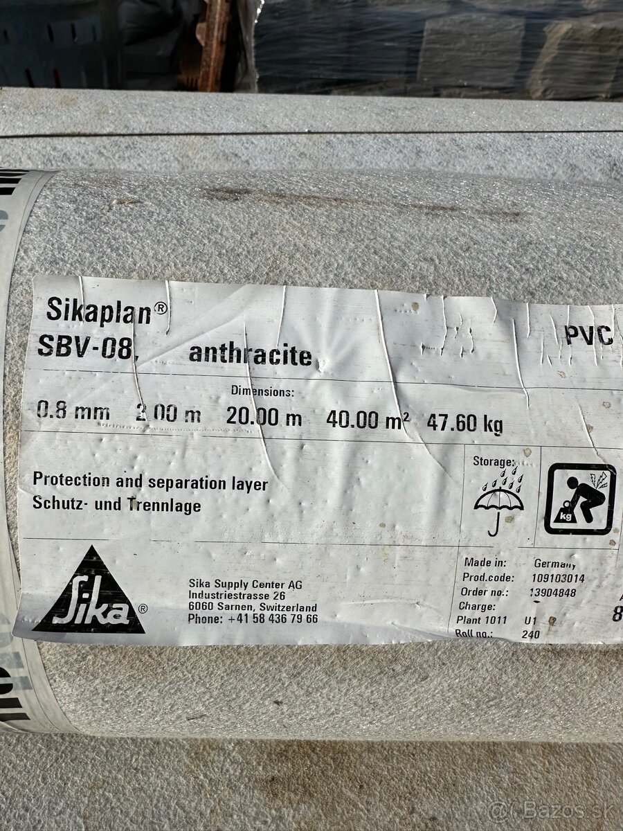 Sikaplan PVC fólia s geotextília - 2