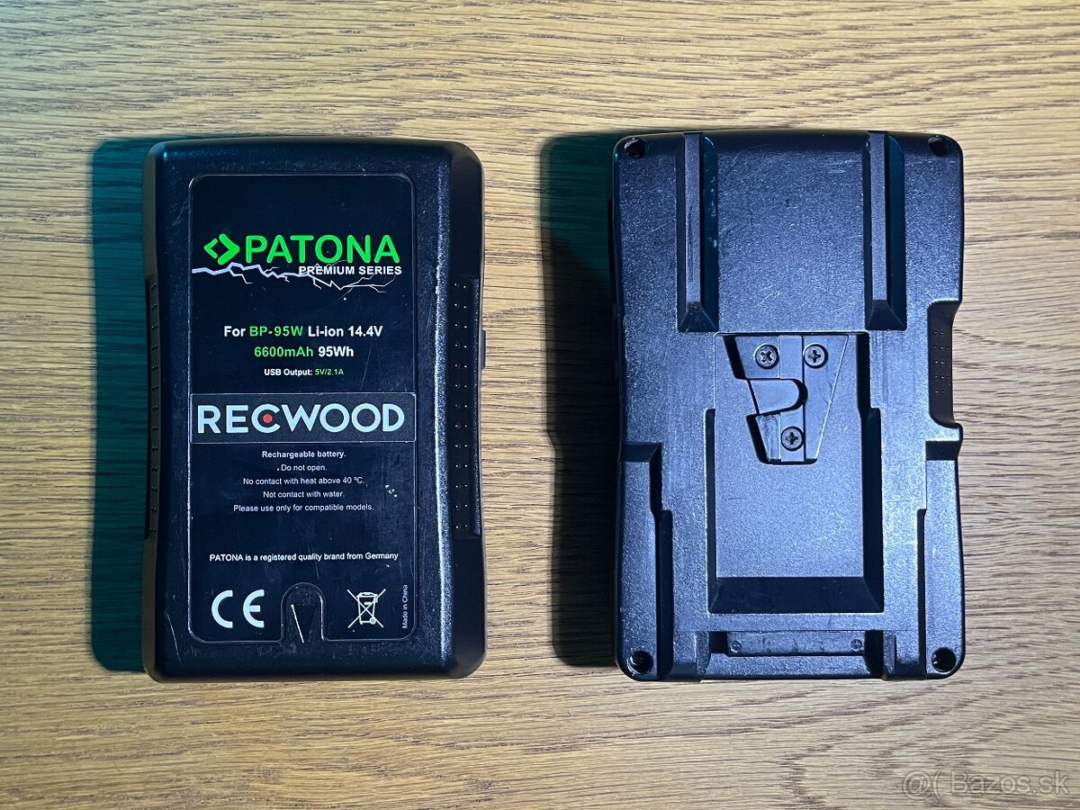 4x V-mount batéria - 95Wh 6600mAh + duálna nabíjačka - 2