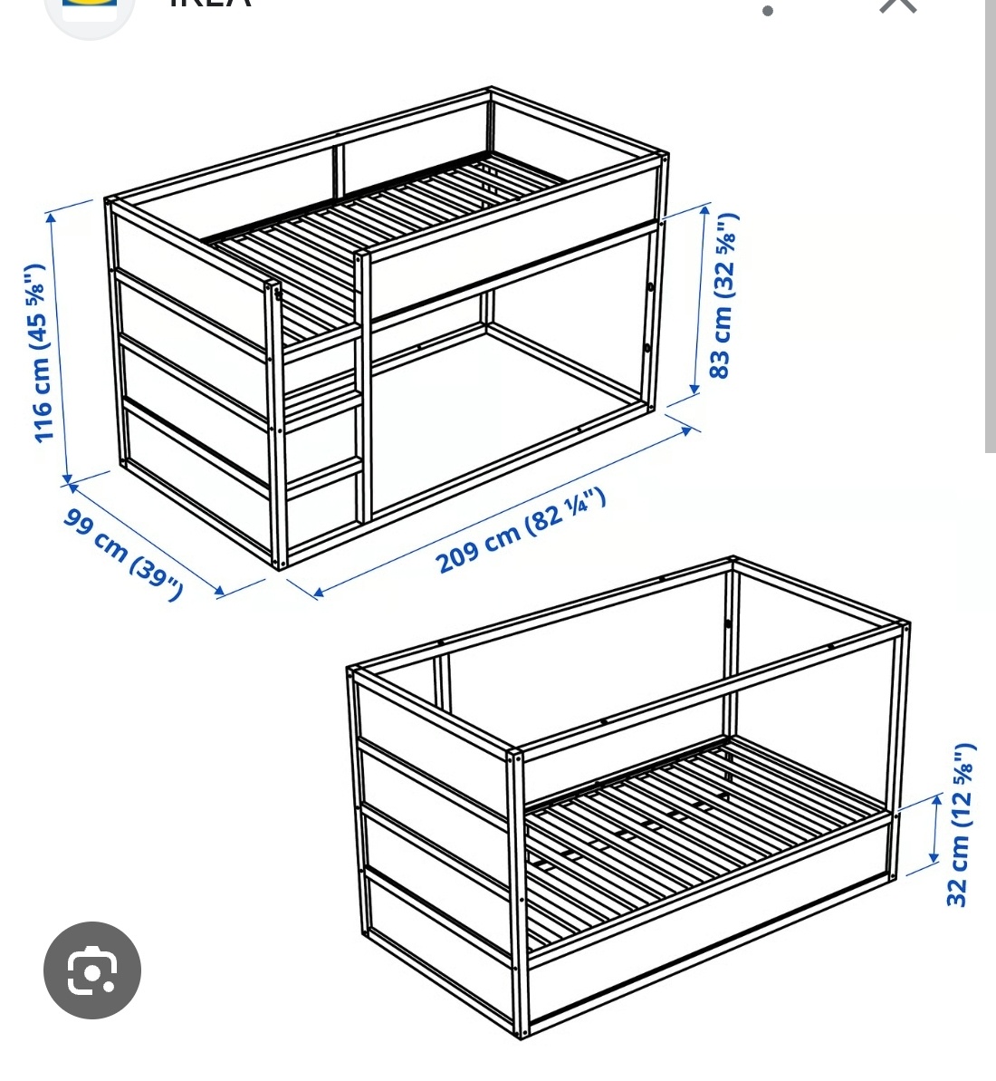 Postel Ikea Kura 90cm x 200cm - 2
