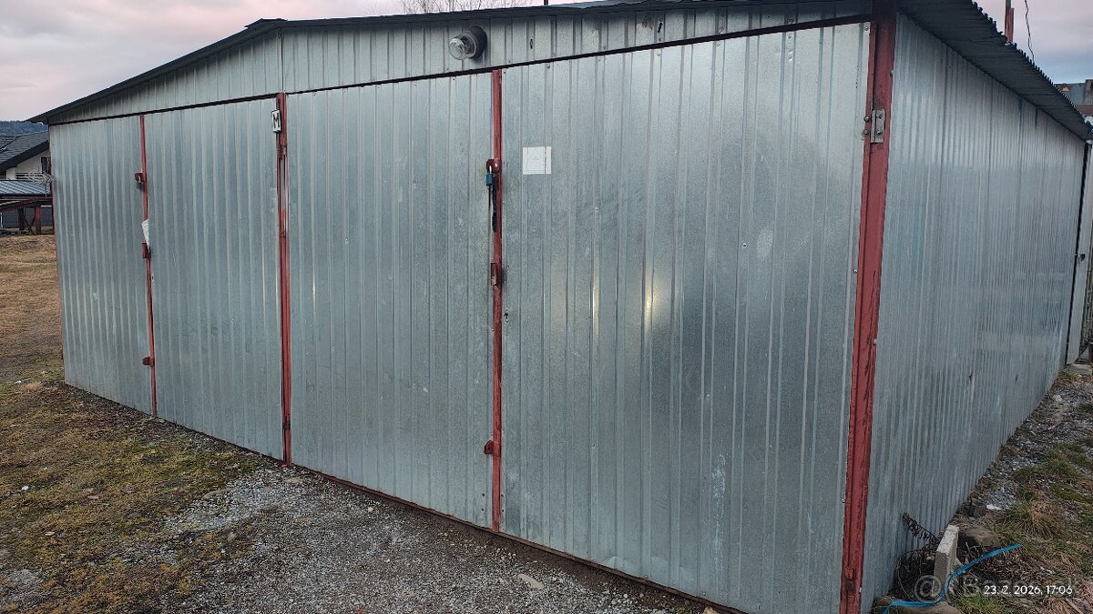 Predám plechovú garáž 6x6m - 2