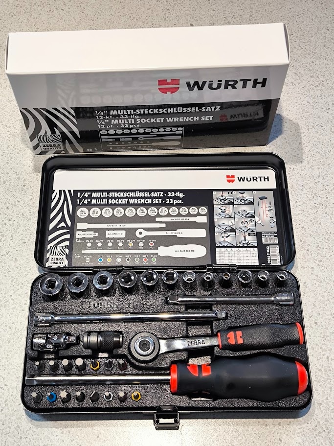 Würth 1/4" Multi Socket Wrench Set – 33 ks - 2