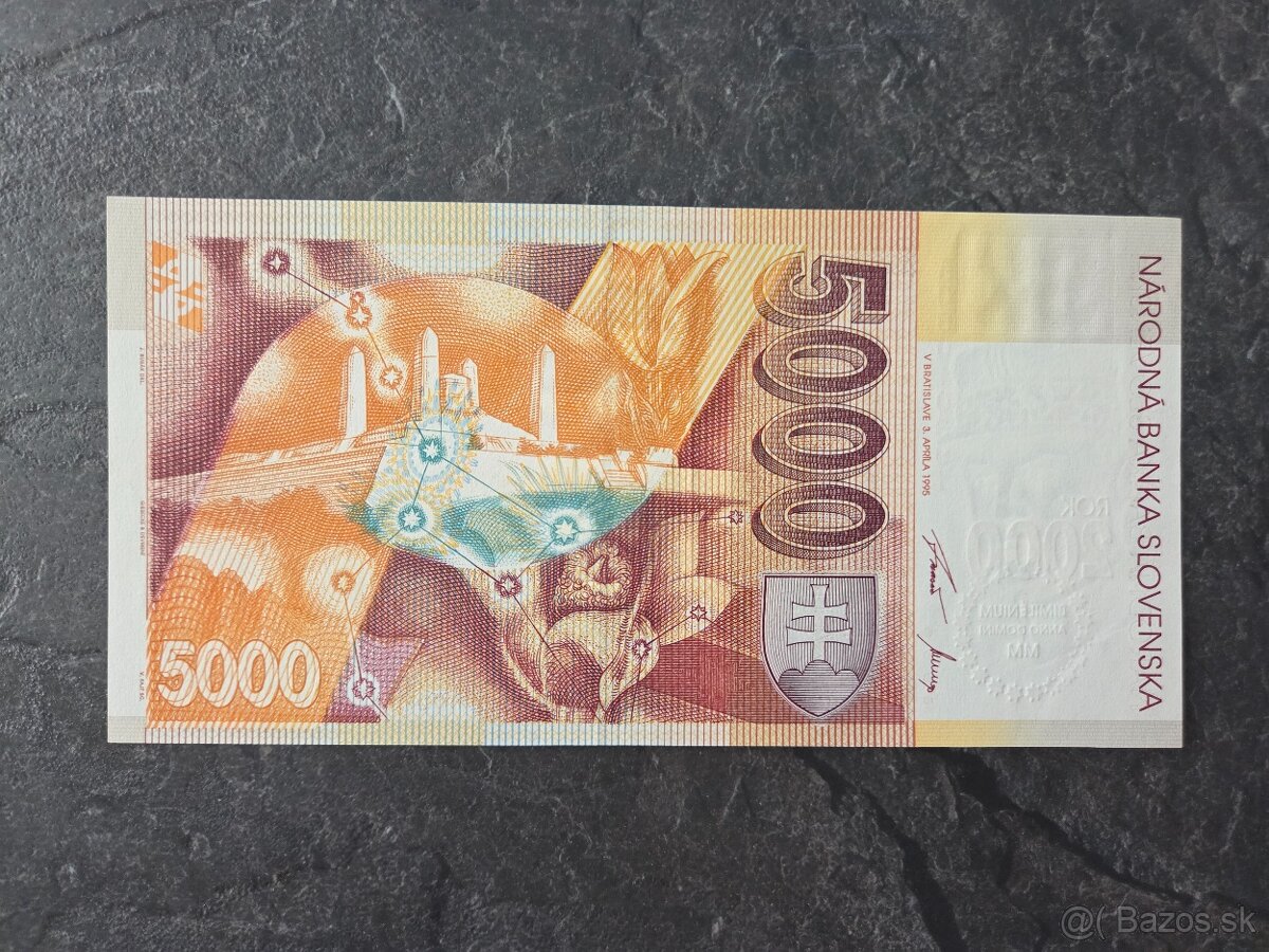 5000 Sk 1995 A bimilénium, stav N (UNC) - 2