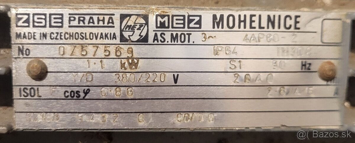 Predam Elektromotor 1,1kw 2800ot/min - 2