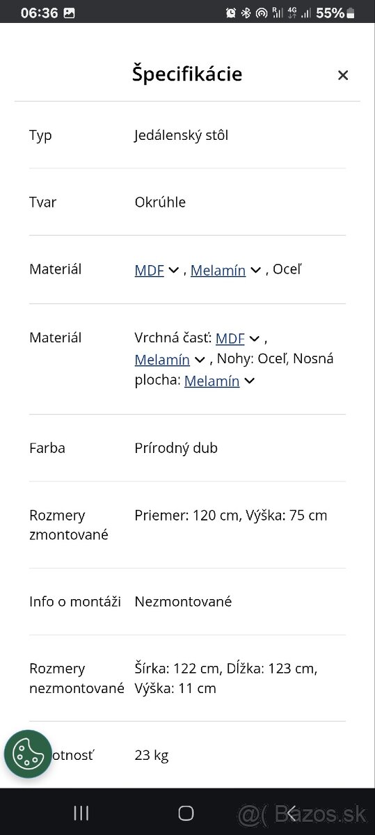 Predám jedálenský stôl. - 2