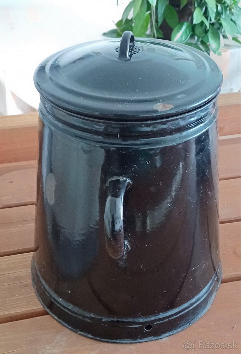 Smaltovaná retro nádoba-galetka - 2