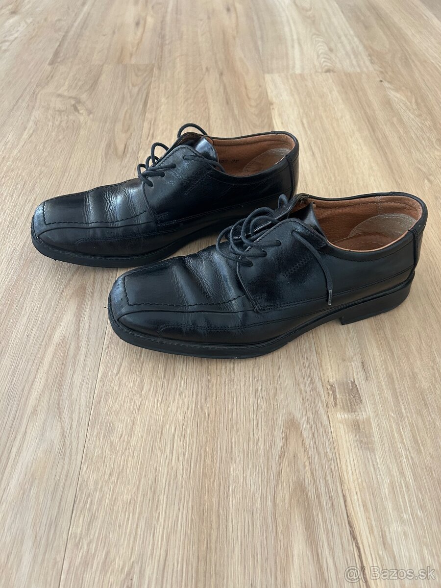 Detské kožené poltopánky Baťa, veľkosť 37 - 2