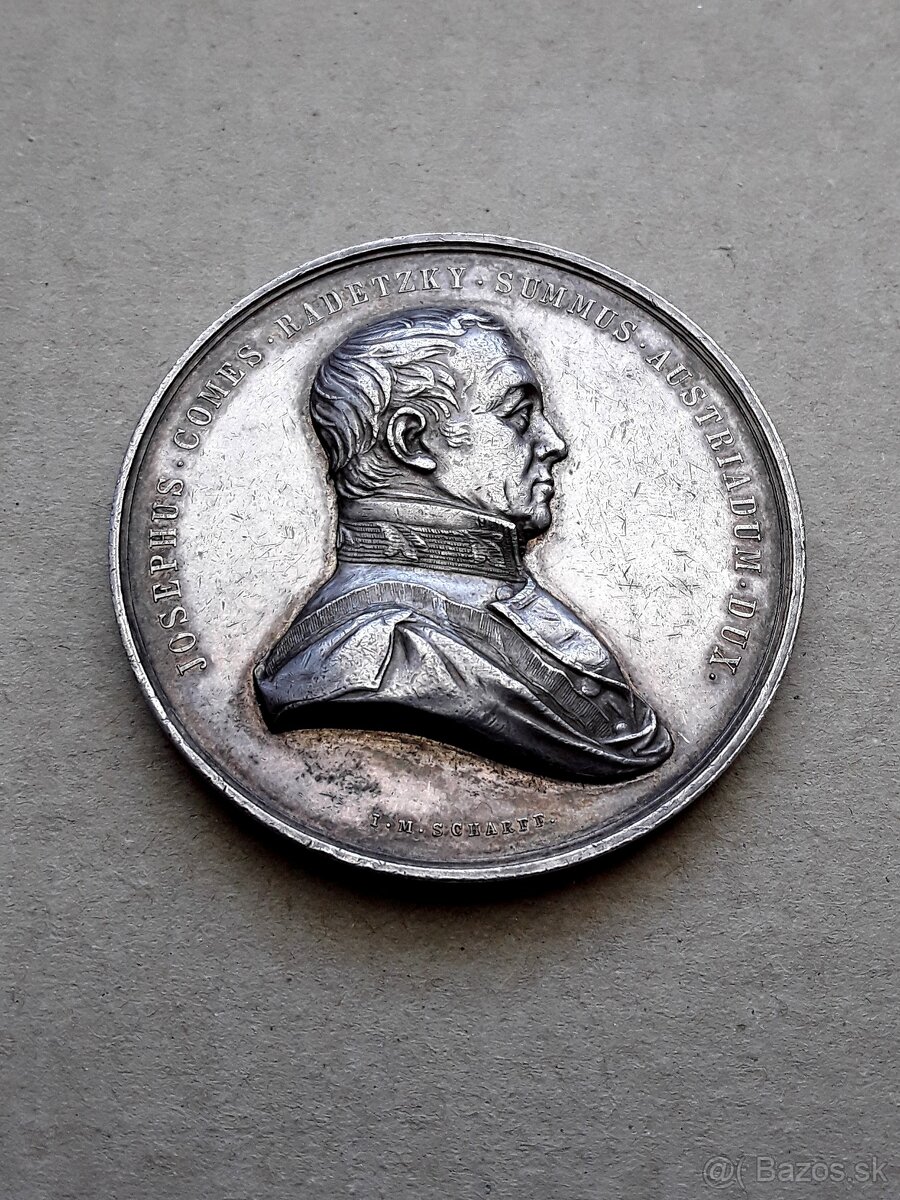 Strieborná medaila maršál Radetzky, vzácna - 2