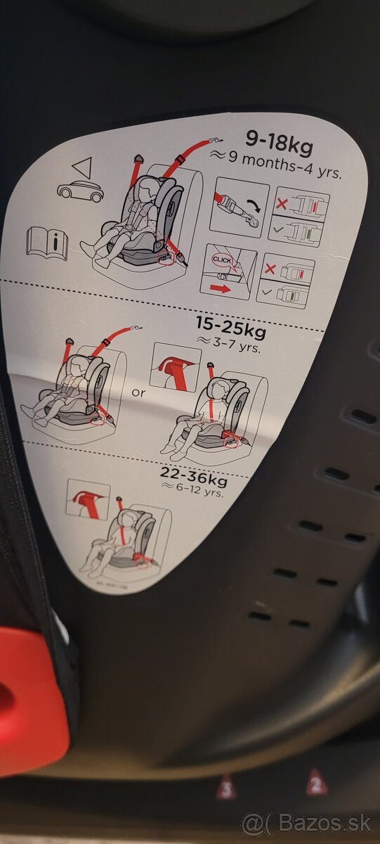 Predám autosedačku Joie 9-36 kg - 2