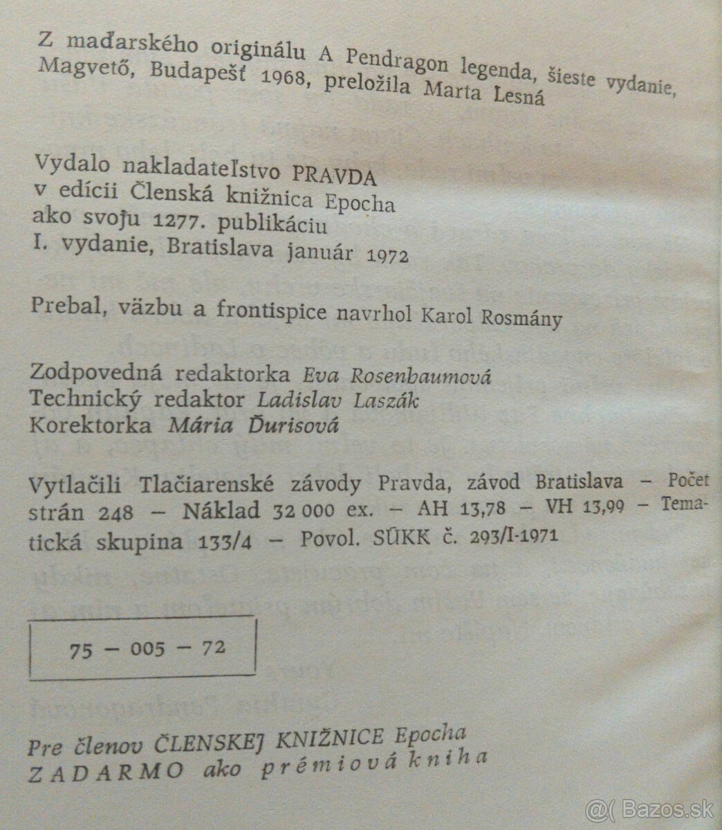 Predám knihu Antal Szerb – Prázdny hrob, 1972 - 2