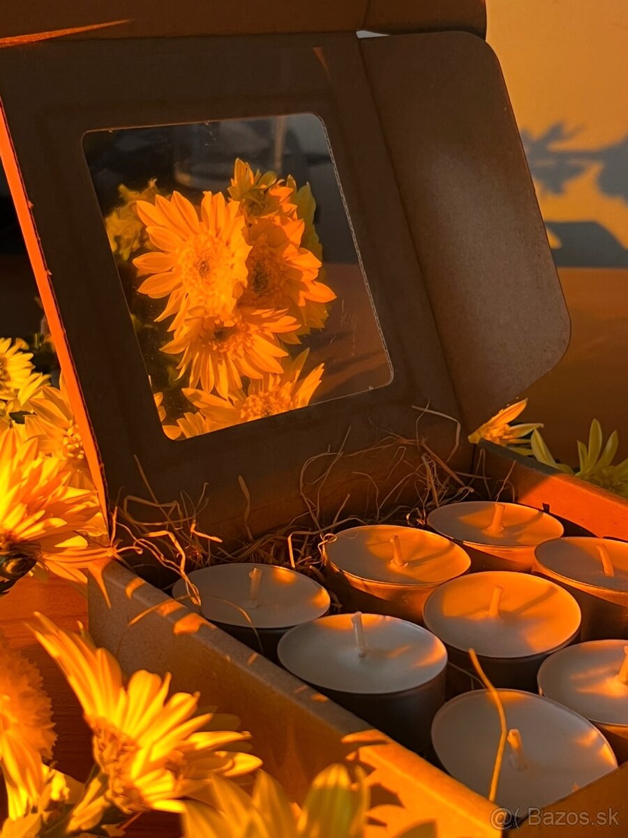 Čajové sviečky zo sójového vosku (darčekové balenie) - 2