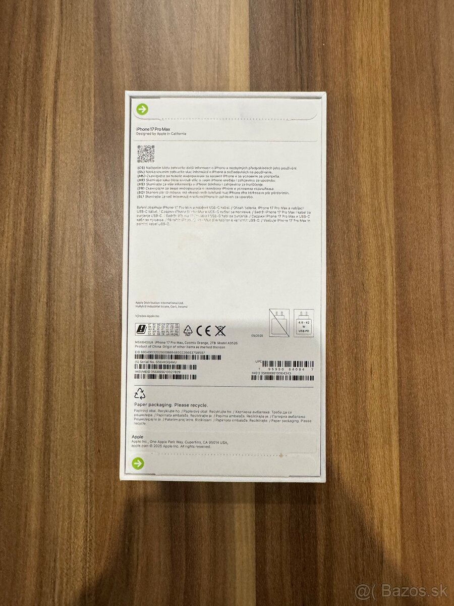 Predám IPHONE 17 PRO MAX | 2TB | COSMIC ORANGE - 2