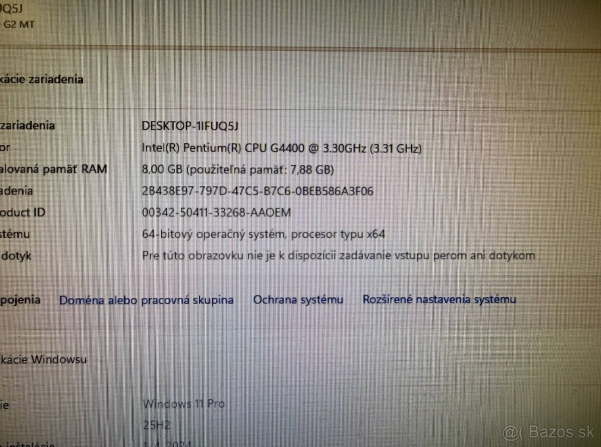 Počítač Pentium G4400 / GTX 750 Ti / 8GB / SSD + HDD - 2