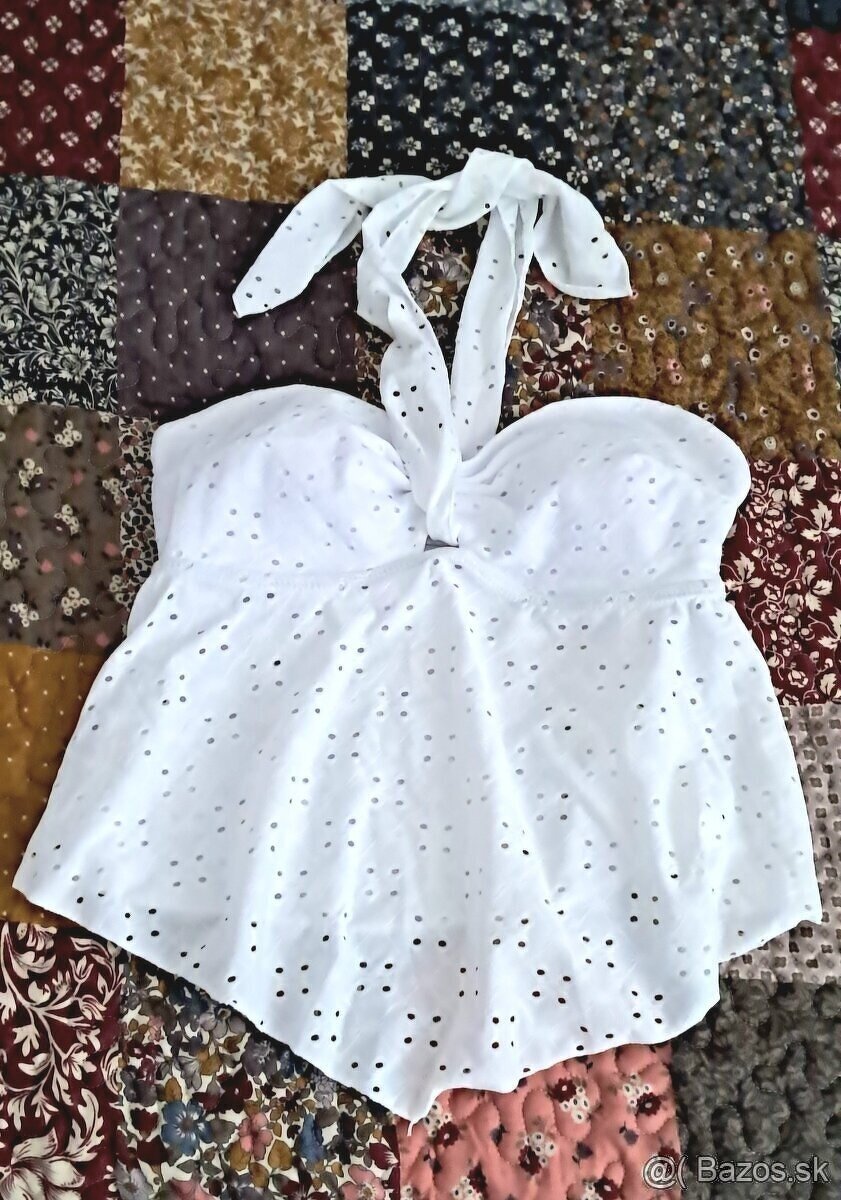 Plavky dvojdielne biele M - 2