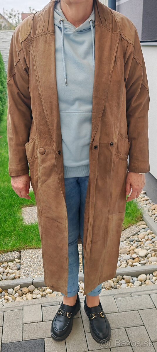 Dlhý kožený kabát - 2