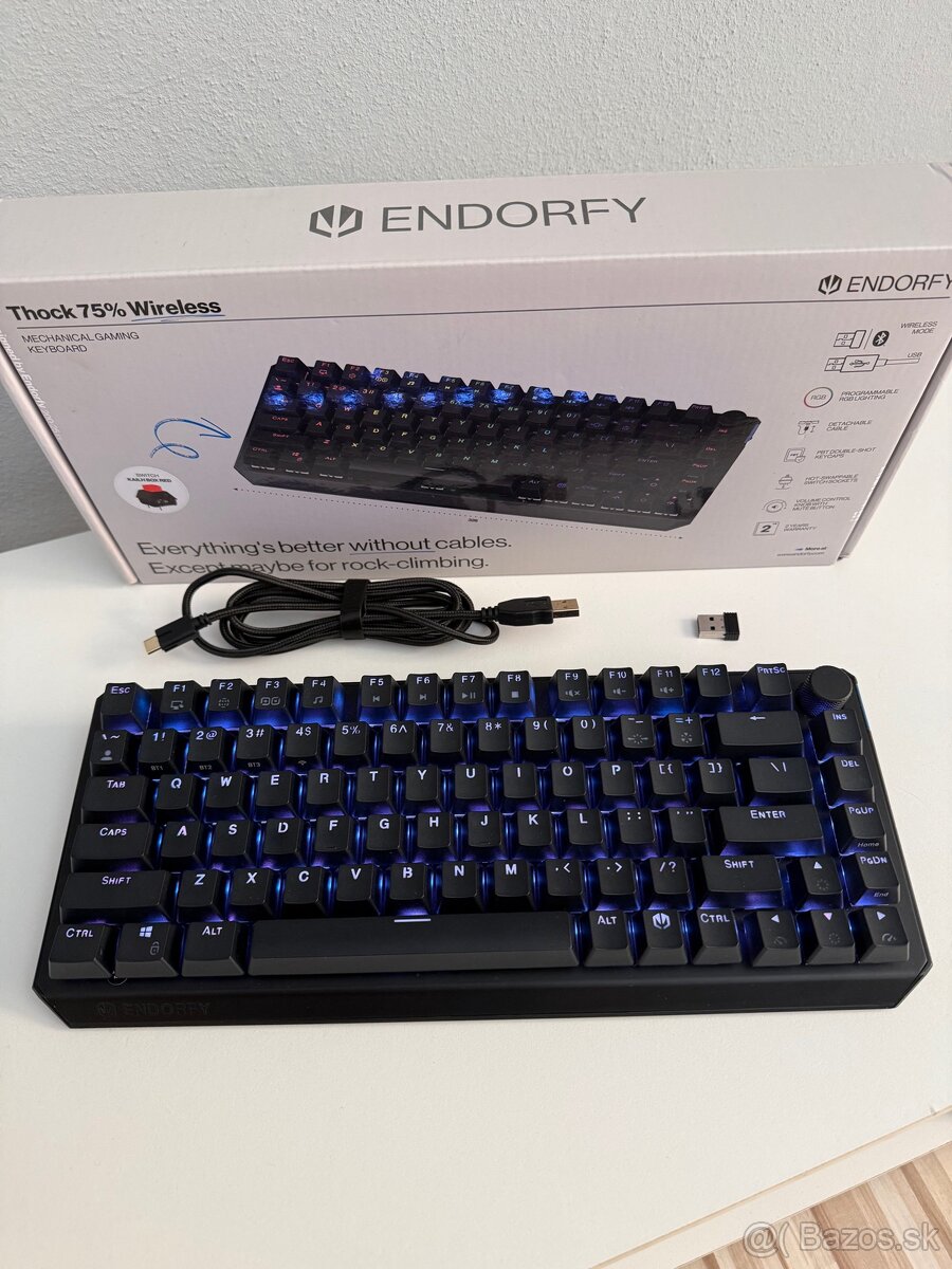 Endorfy Thock 75 % Wireless Red, US layout - 2