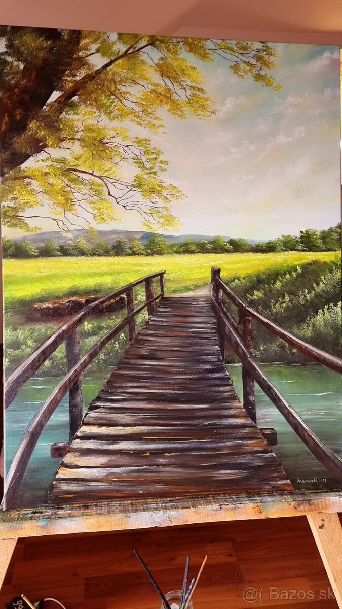 Olejomaľba – Starý most / Príroda (60x80 cm) - 2