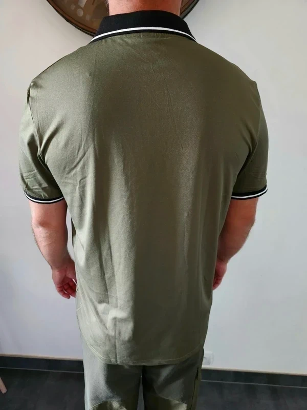 Pánska olivová polokošeľa XL - 2