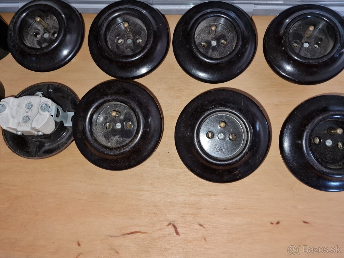 Bakelitové retro vypínače a zásuvky - 2