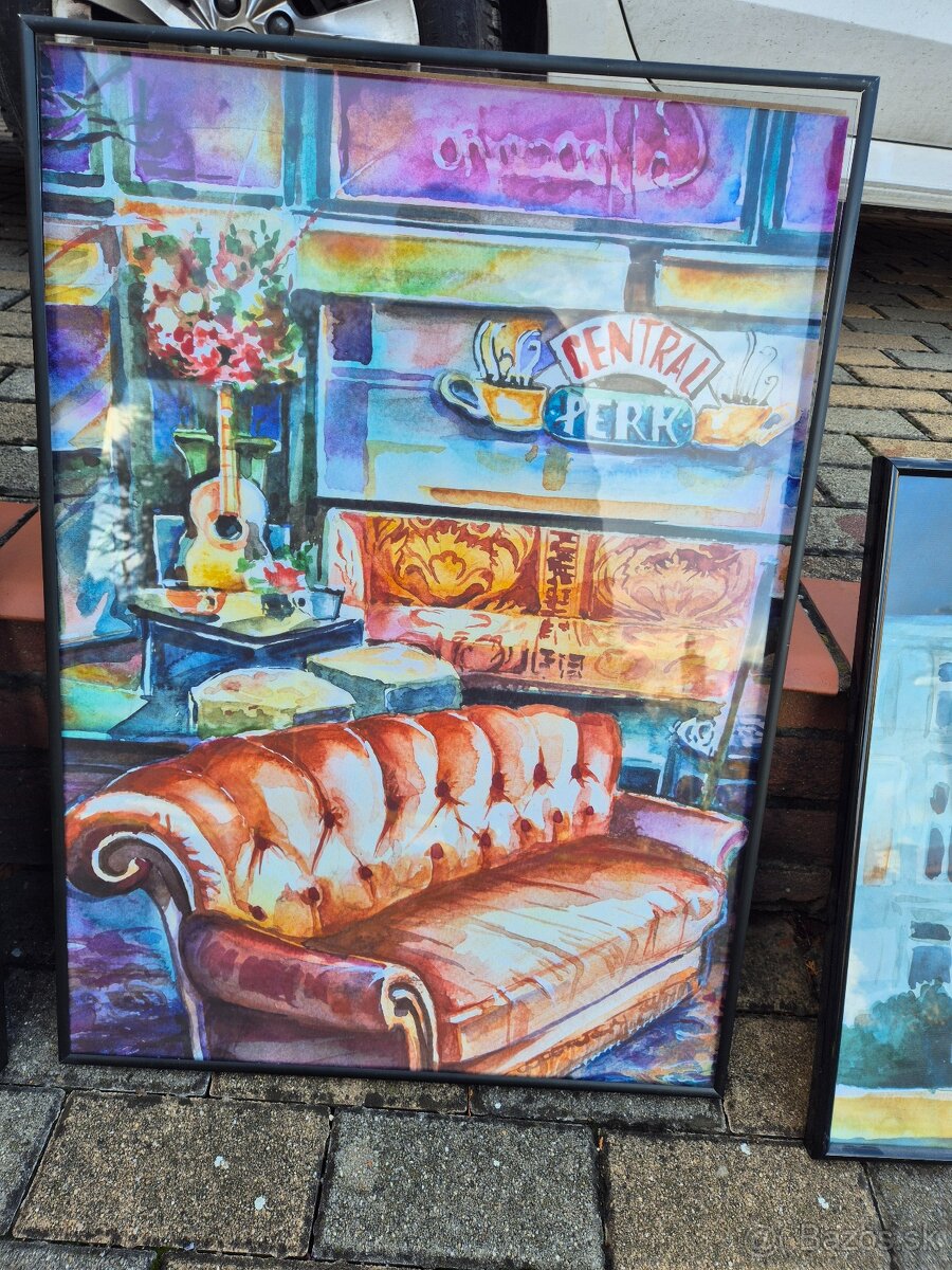 4x tlacene obrazy Friends, serial priatelia v rame - 2