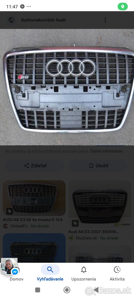 Kúpim prednú masku S8 D3 - 2