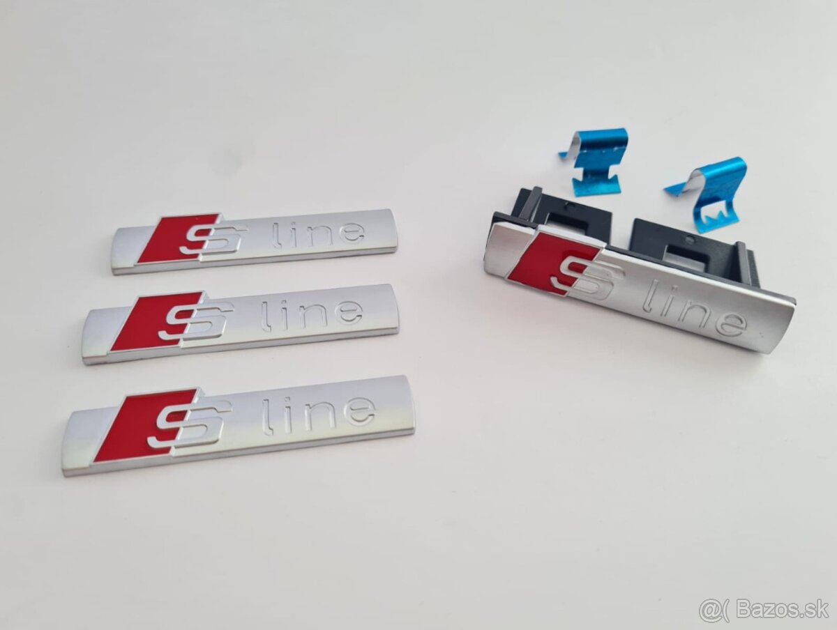 Cierne a sive Napisy S-LINE pre AUDI - 2