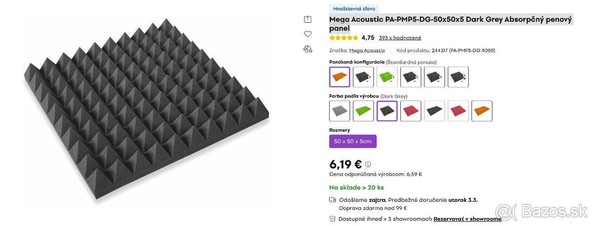 Predám akustické penové panely - 2