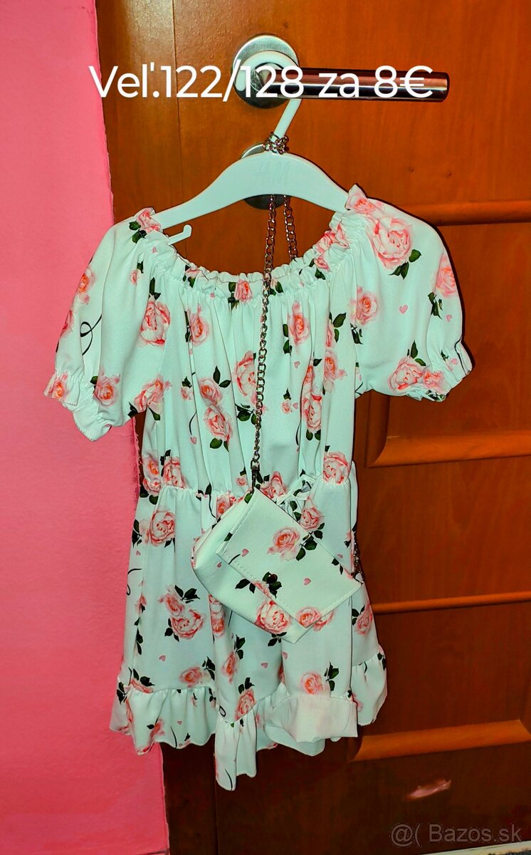 Letné šatky s kabelkou veľ 122/128 - 2