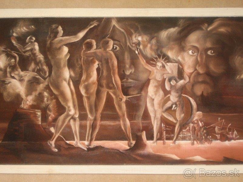 J. HOMOLKA - olejomalba OBJAVENIE AMERIKY - 2