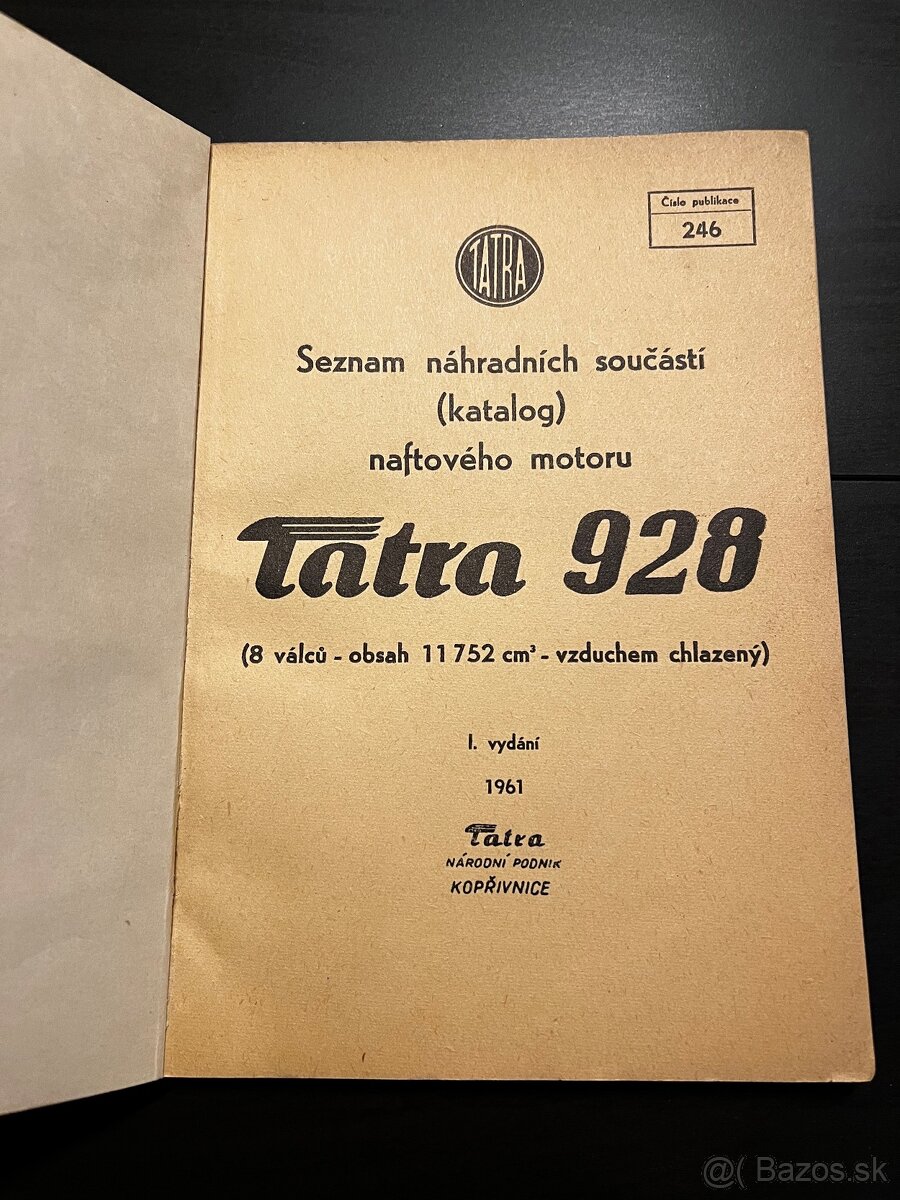 Dielenská príručka pre motor Tatra 928 - 2
