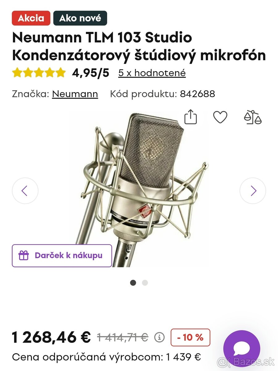 Neuman TLM 103 ako nový - 2