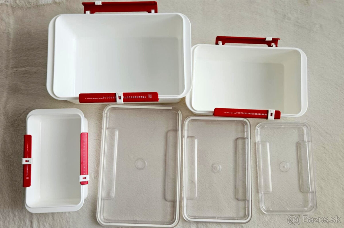 Praktická súprava 3 dóz na potraviny s viečkom, 3 ks - 2