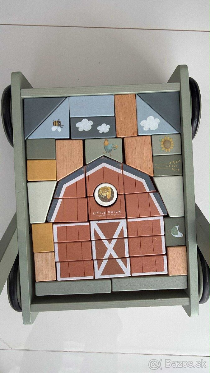 Little dutch vozik s kockami (choditko) - 2