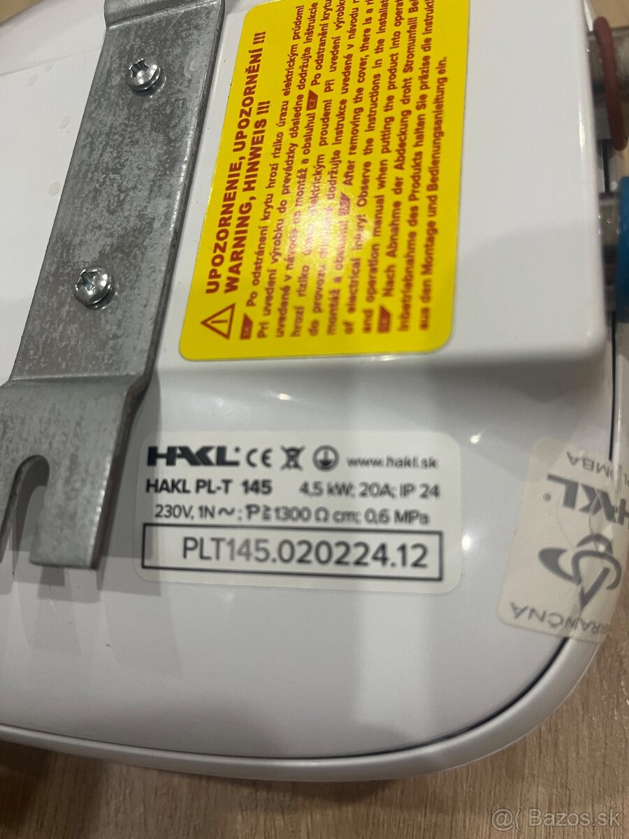 Pretokový ohrevač HKL 4,5kw 230V - 2