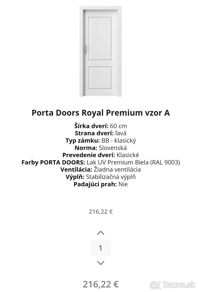 Potra Doors dvere+zárubna NOVÉ ZABALENÉ - 2