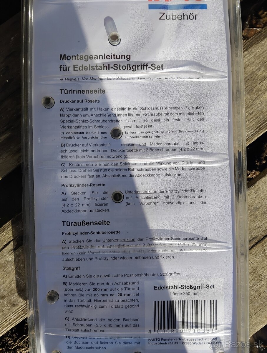 Madlo dveri nerezové plus klucka - 2