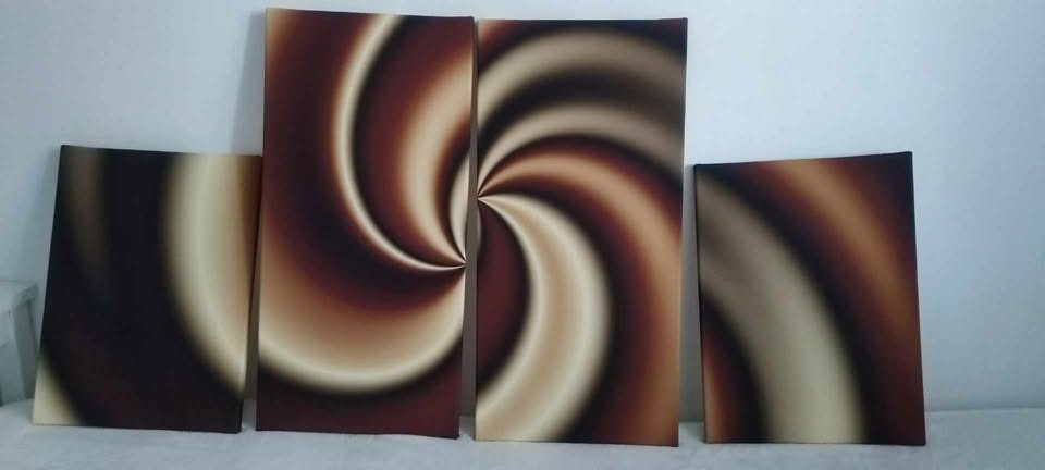 4-dielny obraz na plátne - Špirála - 2