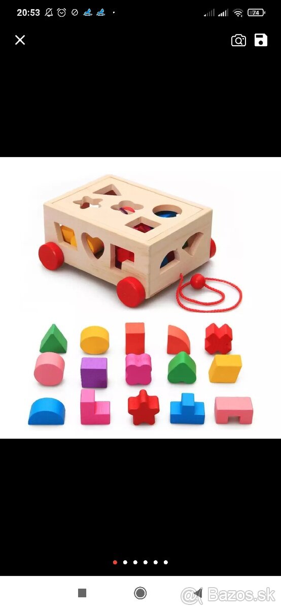 Dreveny vozicek s vkladackami - 2